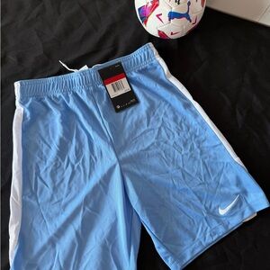 Nike Men’s Light Blue Athletic Shorts with White Trim